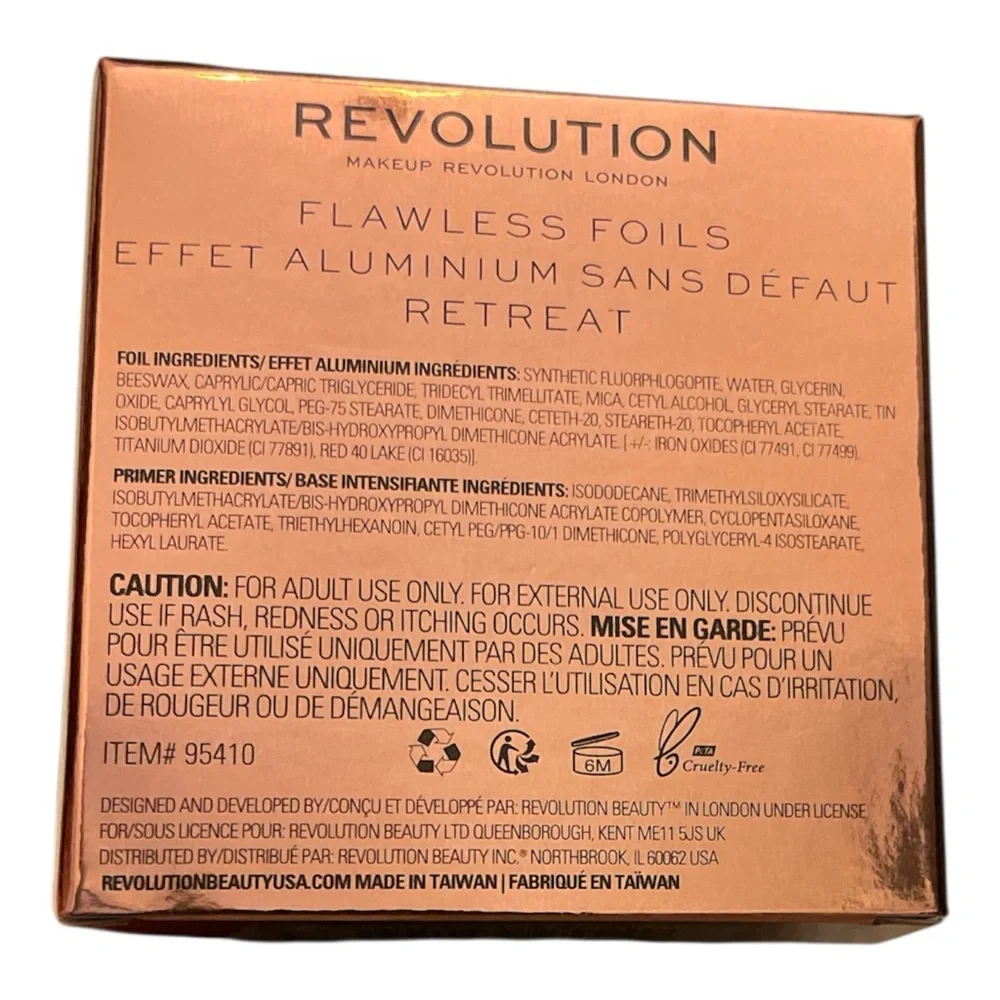 Revolution Flawless Foils Eyeshadow Set of 2 -Retreat